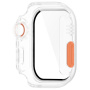 Husă tip carte în stil Watch Ultra cu sticlă securizată pentru Apple Watch 42mm (Seriile 10 / 11) - lăptos