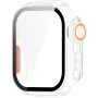 Husă tip carte în stil Watch Ultra cu sticlă securizată pentru Apple Watch 46mm - lăptos