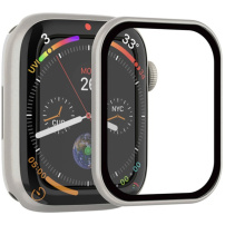 Rurihai sticlă securizată cu ramă din plastic pentru Apple Watch 44mm - starlight