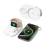 Încărcător wireless 3 în 1 T5 MagSafe pentru iPhone / Apple Watch / AirPods - 15W - Alb
