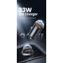 Încărcător auto mini Toocki TQ-CC34A cu porturi USB-C / USB-A - 30W - negru