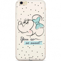 Carcasă Minnie, din plastic, pentru iPhone 6 / 7 / 8 - alb