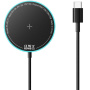 Încărcător wireless ESSAGER ES-WC19 MagSafe cu iluminare pentru iPhone / AirPods - 15W - negru