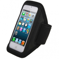 Husă sport de mână, pentru iPhone 5 / 5S / SE (2016) / 4 / 4S – neagră