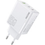 WEKOME WP-U66 GaN Încărcător rapid cu porturi 2x USB-C / USB-A - 65W - alb