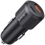 Încărcător auto USAMS US-CC283 cu porturi USB-C / USB-A - 60W - negru