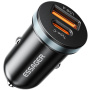 Încărcător auto ESSAGER ES-CC12 cu porturi USB-C / USB-A - 30W - negru