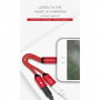 Reducţie POFAN de la conector lighting, pentru conectarea simultană a căştilor şi încărcătorului, pentru iPhone / iPad - 12 cm - negru