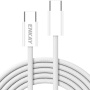 Cablu de încărcare și date împletit ENKAY - USB-C la USB-C - 2 m - alb