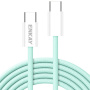 Cablu de încărcare și date împletit ENKAY - USB-C la USB-C - 2 m - mentă