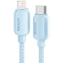 Cablu de încărcare și date ESSAGER ES-X46 împletit - USB-C la Lightning - 2 m - albastru