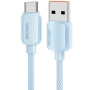 Cablu de încărcare și date ESSAGER ES-X46 împletit - USB-A la USB-C - 2 m - albastru