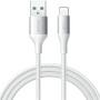 Cablu de încărcare și date împletit JOYROOM S-A28 - USB-A la Lightning - 1 m - alb