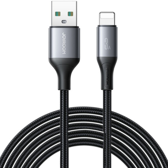 Cablu de încărcare și date împletit JOYROOM S-A28 - USB-A la Lightning - 2 m - negru