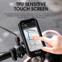 WEST BIKING husă universală magnetică impermeabilă cu suport pentru bicicletă și motocicletă pe ghidon pentru iPhone - negru
