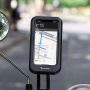 WEST BIKING husă universală magnetică impermeabilă cu suport pentru bicicletă și motocicletă pe ghidon pentru iPhone - negru