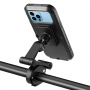 WEST BIKING husă universală magnetică impermeabilă cu suport pentru bicicletă și motocicletă pe ghidon pentru iPhone - negru