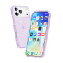 Husă transparentă cu sclipici pentru iPhone 17 Pro Max - violet