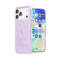 Husă transparentă cu sclipici pentru iPhone 17 Pro Max - violet