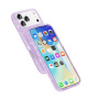 Husă transparentă cu sclipici pentru iPhone 17 Pro Max - violet
