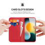 Husă flip din piele DUX DUCIS Hivo pentru iPhone Air - roșu