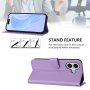 Husă flip din piele PU pentru iPhone 17 - violet