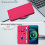 Husă flip din piele PU pentru iPhone 17 - fuchsia