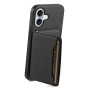 Husă de piele cu buzunar pentru carduri pentru iPhone 17 - negru