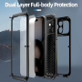 Husă extra rezistentă la șocuri, apă și praf pentru iPhone 17 Pro Max - negru
