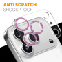 Sticlă securizată NORTHJO cu rame strălucitoare pentru protecția lentilelor camerei pentru iPhone 17 Pro - roz