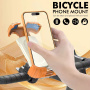 Z012 Suport de bicicletă și motocicletă pentru ghidon, pentru iPhone - portocaliu și alb