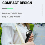 K13 Selfie stick Bluetooth cu trepied, oglindă și lumină pentru iPhone - negru