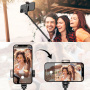 Selfie stick Bluetooth Q12 cu trepied pentru iPhone - negru
