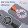 Suport magnetic s sclipici MagSafe rotativ 360° pentru iPhone - roz