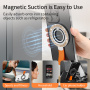 Suport magnetic s sclipici MagSafe rotativ 360° pentru iPhone - roz