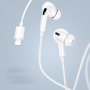 Căști USAMS US-SJ453 cu conector Lightning - alb