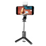 Selfie stick Bluetooth CYKE Q11s cu trepied și lumină pentru iPhone - negru