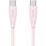 Cablu de încărcare și date USAMS US-SJ716 - USB-C la USB-C - 1 m - roz