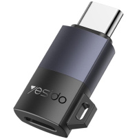 Adaptor mini de încărcare și date Yesido GS28 - Lightning la USB-C - negru