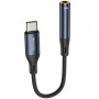 Reducție audio Yesido YAU38 - jack de 3,5 mm la USB-C - negru