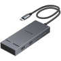 Hub UGREEN CM880 7 în 1 - 2x HDMI / 3x USB-C / 2x USB-A la USB-C pentru MacBook - gri închis