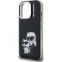 Karl Lagerfeld IML Aquarelle Karl and Choupette husă pentru iPhone 15 Pro - negru