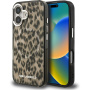 Karl Lagerfeld IML Leopard husă cu MagSafe pentru iPhone 16 - maro