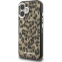 Karl Lagerfeld IML Leopard husă cu MagSafe pentru iPhone 16 - maro