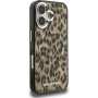 Karl Lagerfeld IML Leopard husă cu MagSafe pentru iPhone 16 - maro