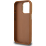 Husă Guess Grained 4G Logo cu suport rabatabil pentru iPhone 15 Pro Max - maro