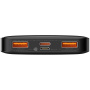 Baterie externă Baseus Bipow cu porturi USB-C / 2x USB-A - 10 000 mAh - negru