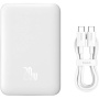 Baseus Mini Powerbank fără fir MagSafe cu port USB-C - 10 000 mAh - alb