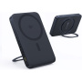 Baseus PicoGo baterie externă wireless MagSafe cu suport rotativ și port USB-C - 5 000 mAh - negru