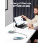 UGREEN Mini baterie externă wireless MagSafe cu porturi USB-C / USB-A - 10 000 mAh - gri